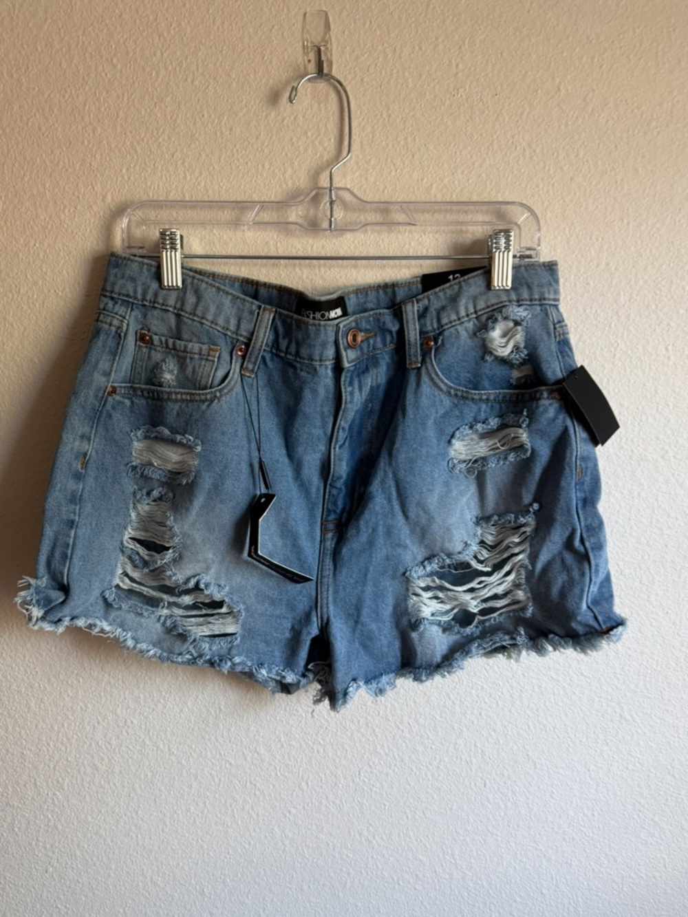Fashion Nova Distressed Denim Shorts